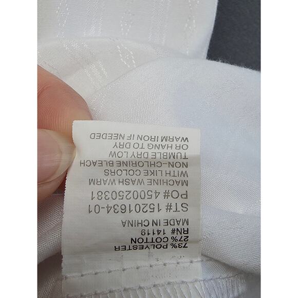 Fly Cattleman Western Pearl Snap Shirt 18.5 Mens XXL 2X Solid White Short Sleeve - Picture 6 of 9